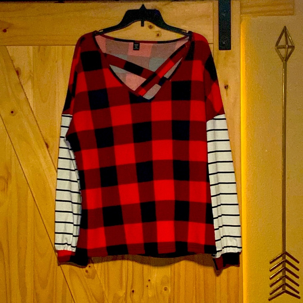 SHEIN Buffalo Plaid Top